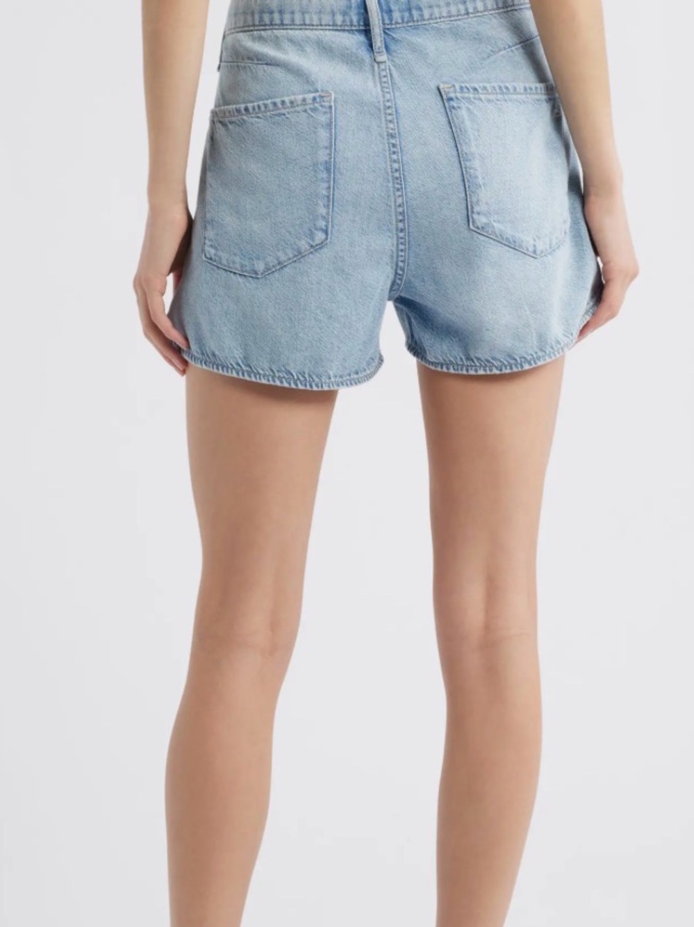 NEW Current/Elliott Light Blue Tie-Waist SOFT RELAXED FIT Denim JEAN Shorts SZ 8 - Picture 2 of 12